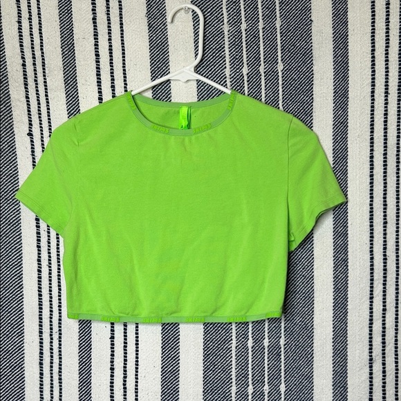 SKIMS Neon Green Crop Top (TOP ONLY) - Picture 3 of 5